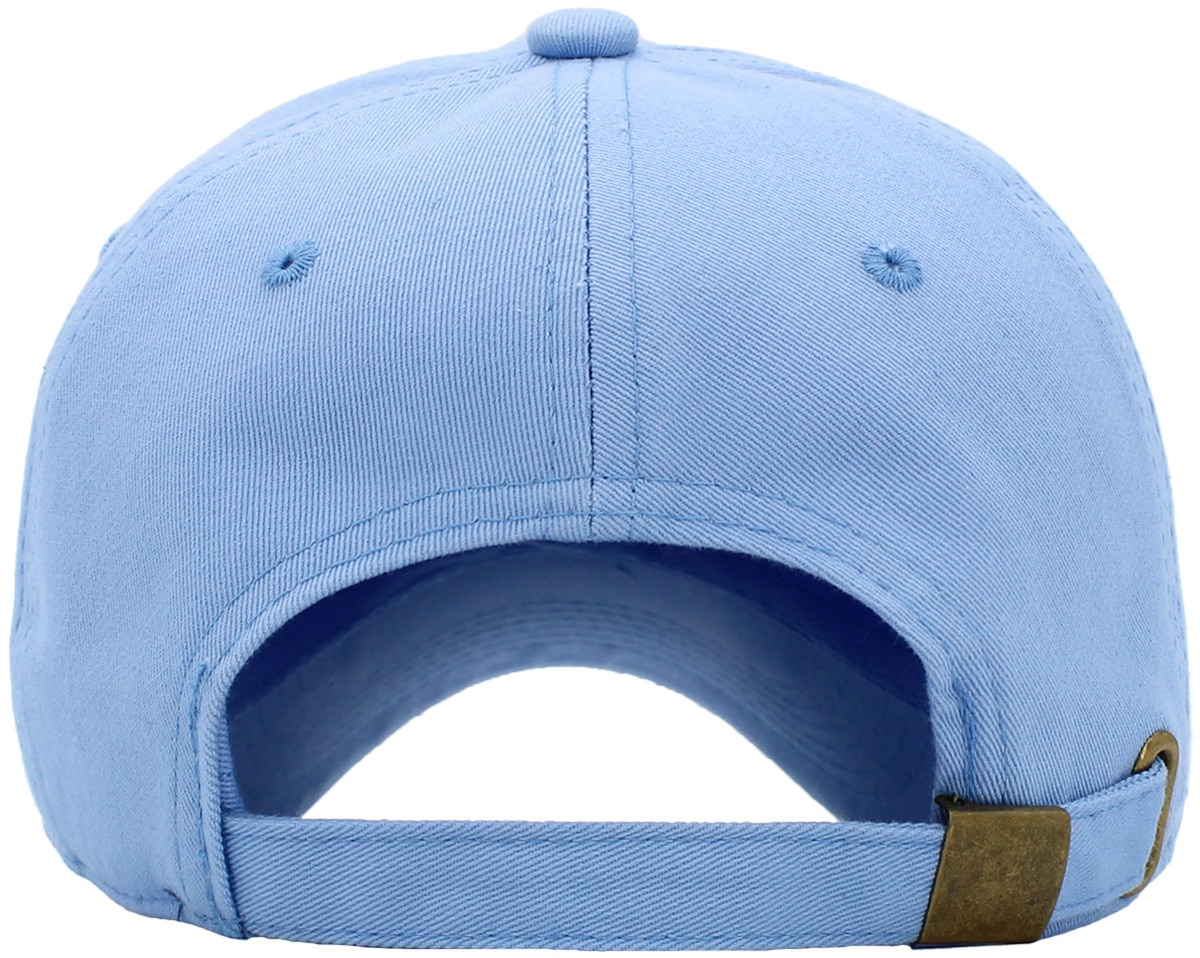 Sky Blue Low Profile Baseball Caps Back View